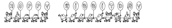 Hoppy Ribbitday font preview